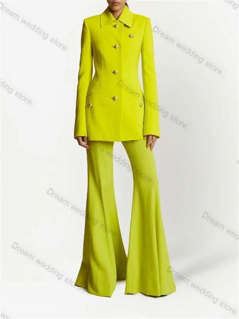 Women Formal Wear Tailor - Bawełniane damskie garnitury zestaw spodni formalna