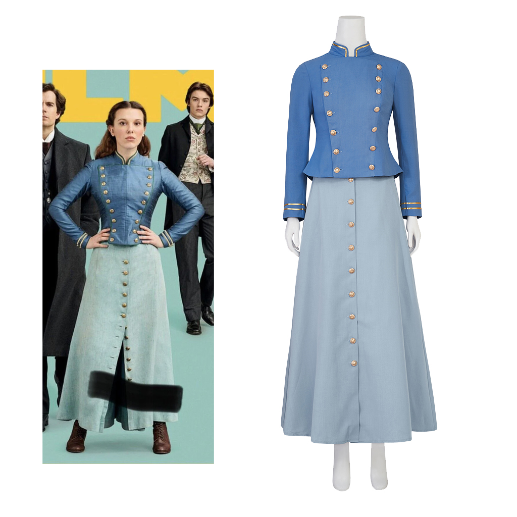 Vintage Women'S Formal Wear - Kostium Cosplay Enola Holmes 2 Sukienka