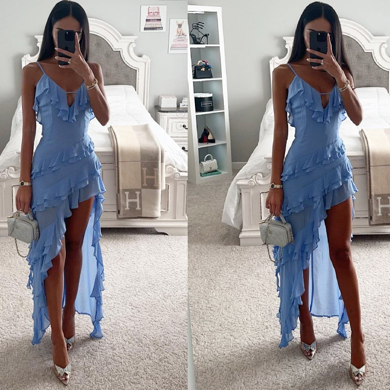 Women Formal Wear Zara - Kobieta nieregularne frędzle letni trend obcisłe