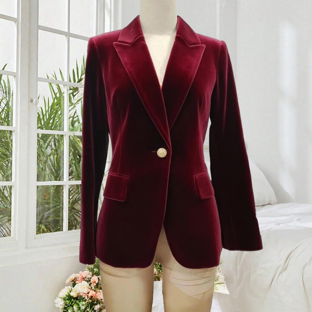Women'S Office Formal Wear For Ladies - Aksamitne, duże rozmiary, damskie smokingi z