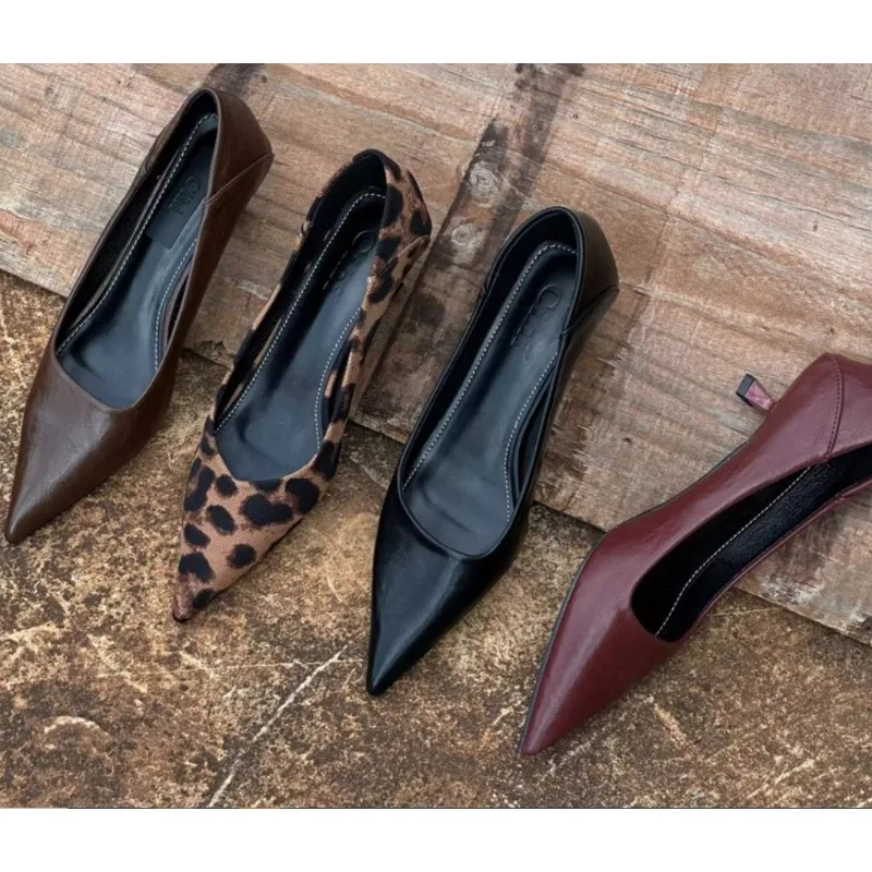Women'S Work Fashion - 2024 Kobiety Seksowne Wysokie Obcasy Burgundy