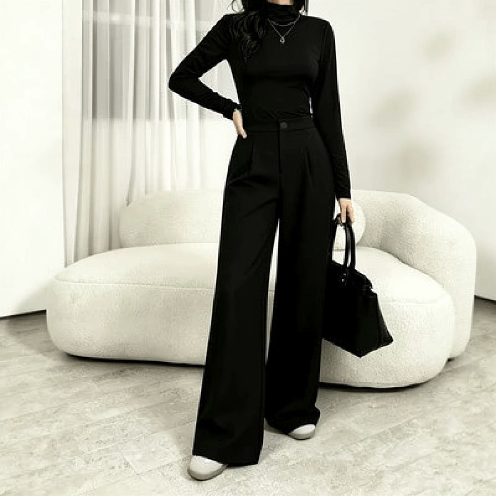 Women Formal Wear Tailor - Damskie spodnie do garnituru o szerokich