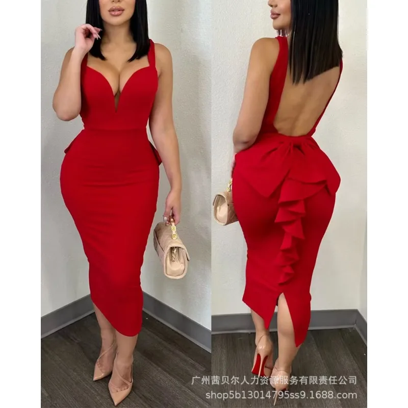Women Formal Wear Zara - Nowa damska sukienka bez pleców z