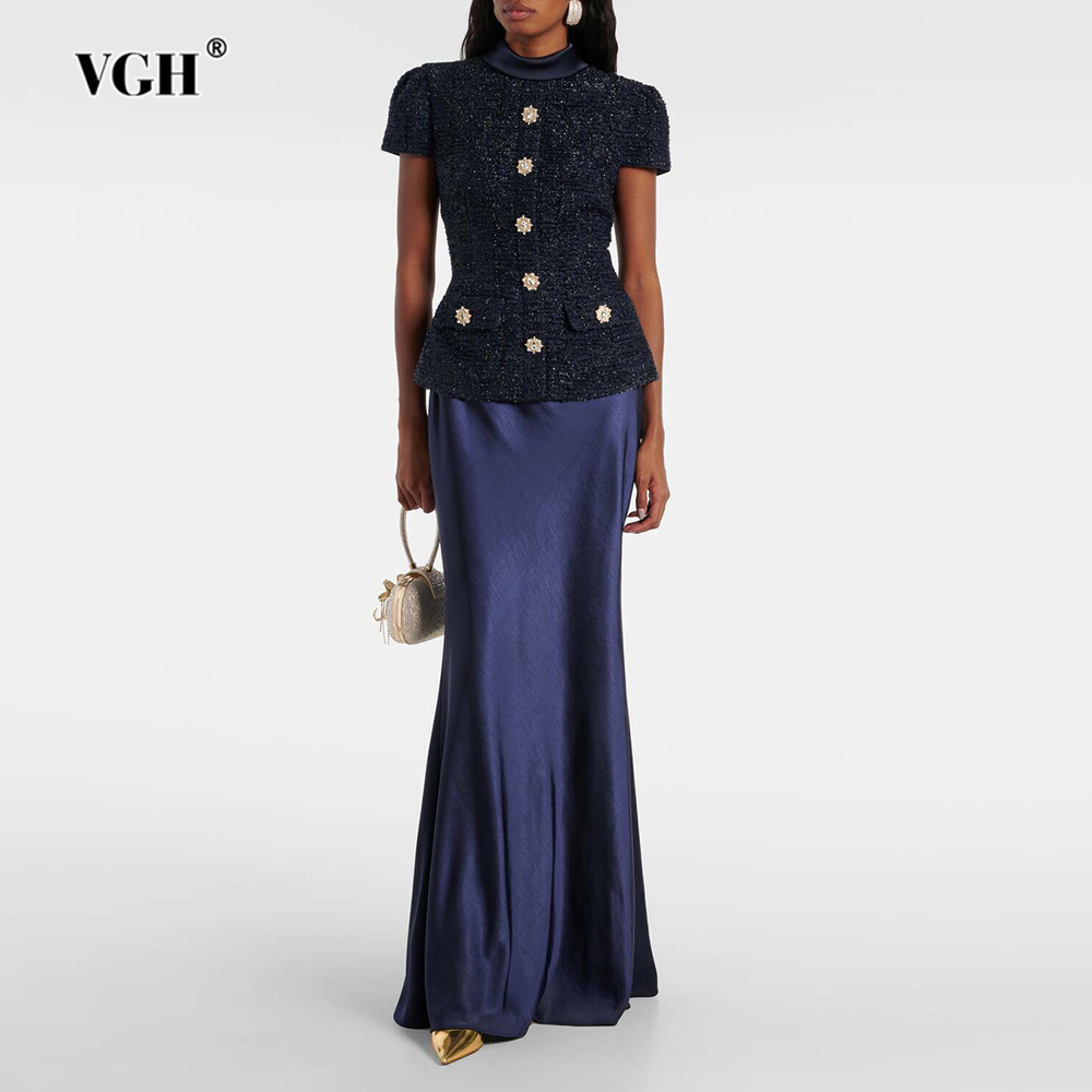Women Formal Wear Set - VGH Eleganckie Dwuczęściowe Komplety Damskie Stójka