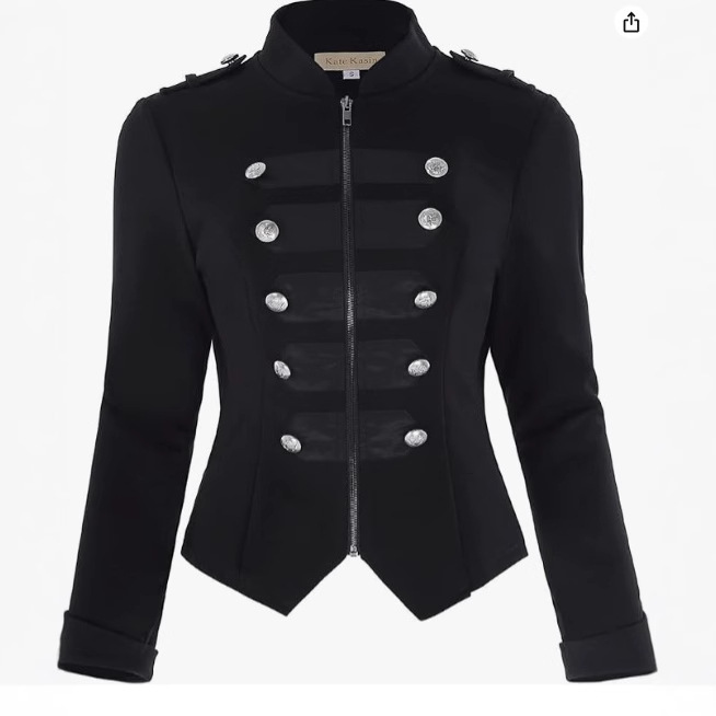 Vintage Women'S Formal Wear - Damska kurtka gotycka punkowa, dopasowany krój,