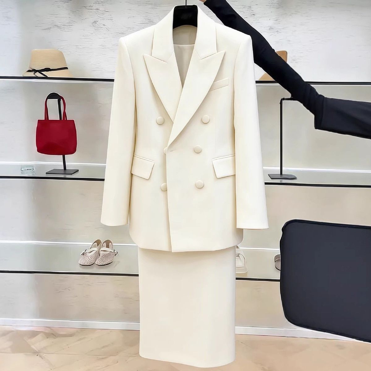 Women Formal Wear Set - Białe garnitury damskie z marynarką 2026