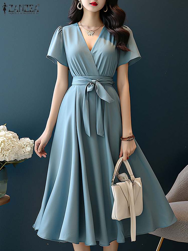 ZANZEA 2024 elegancka sukienki – Women Formal Wear Zara recenzja i cena