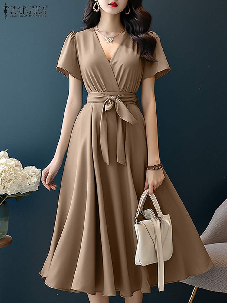 ZANZEA 2024 elegancka sukienki – Women Formal Wear Zara recenzja i cena
