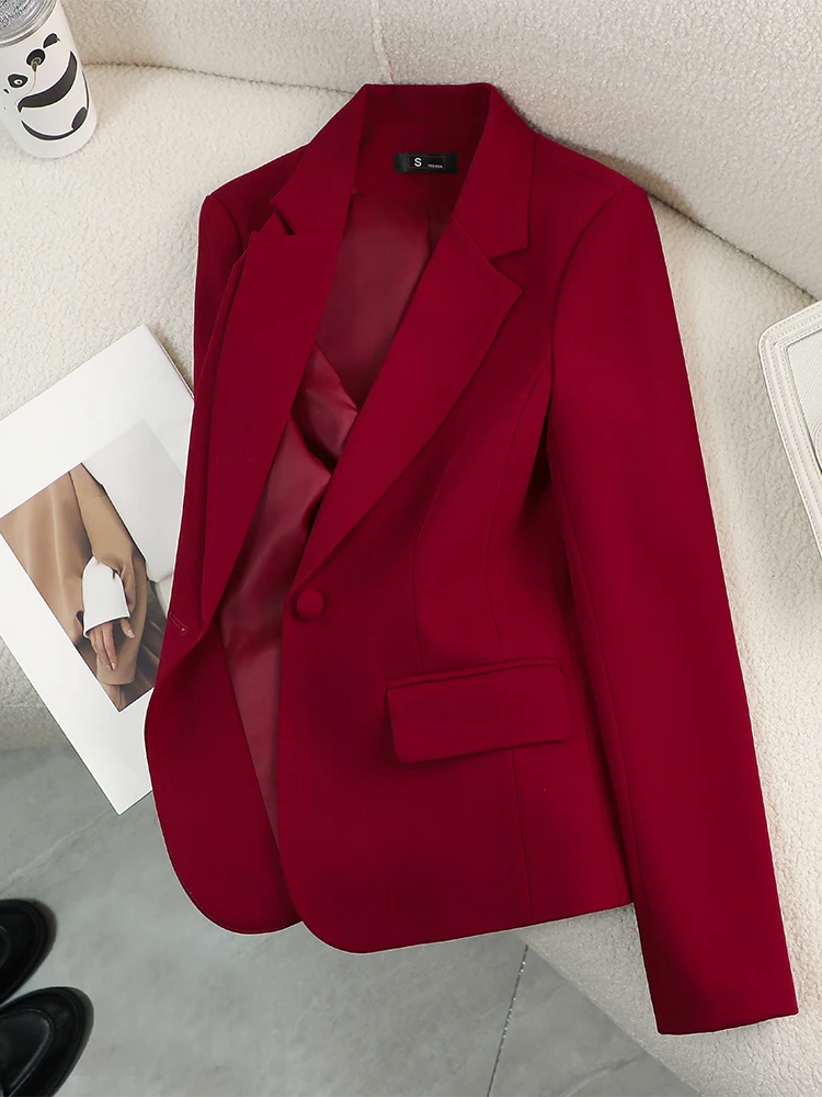 Żeńska marynarka, czerwona, zi – Women Formal Wear With Black Blazer recenzja i cena