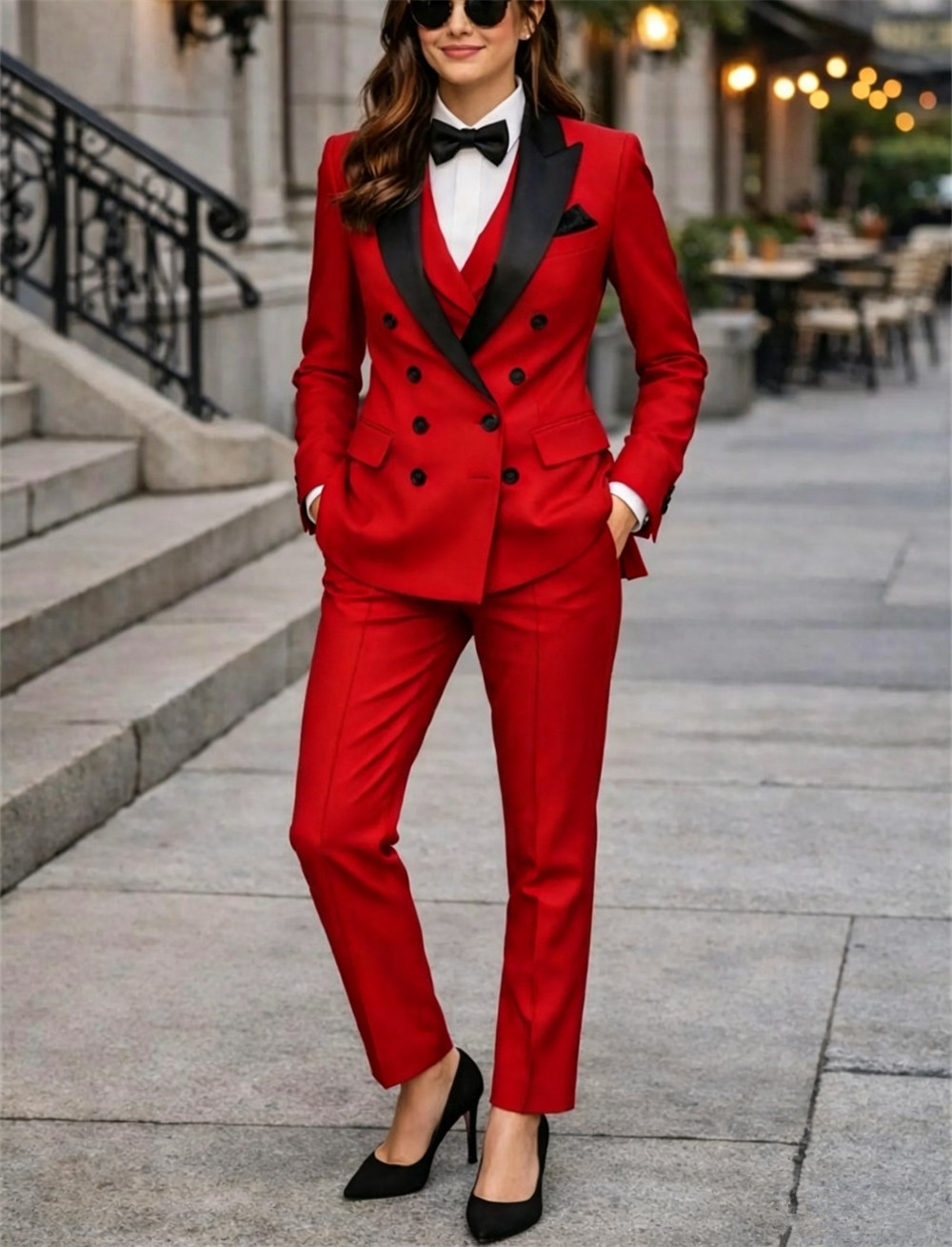 Damskie garnitury dwurzędowe 3 – Women Formal Wear Tailor recenzja i cena