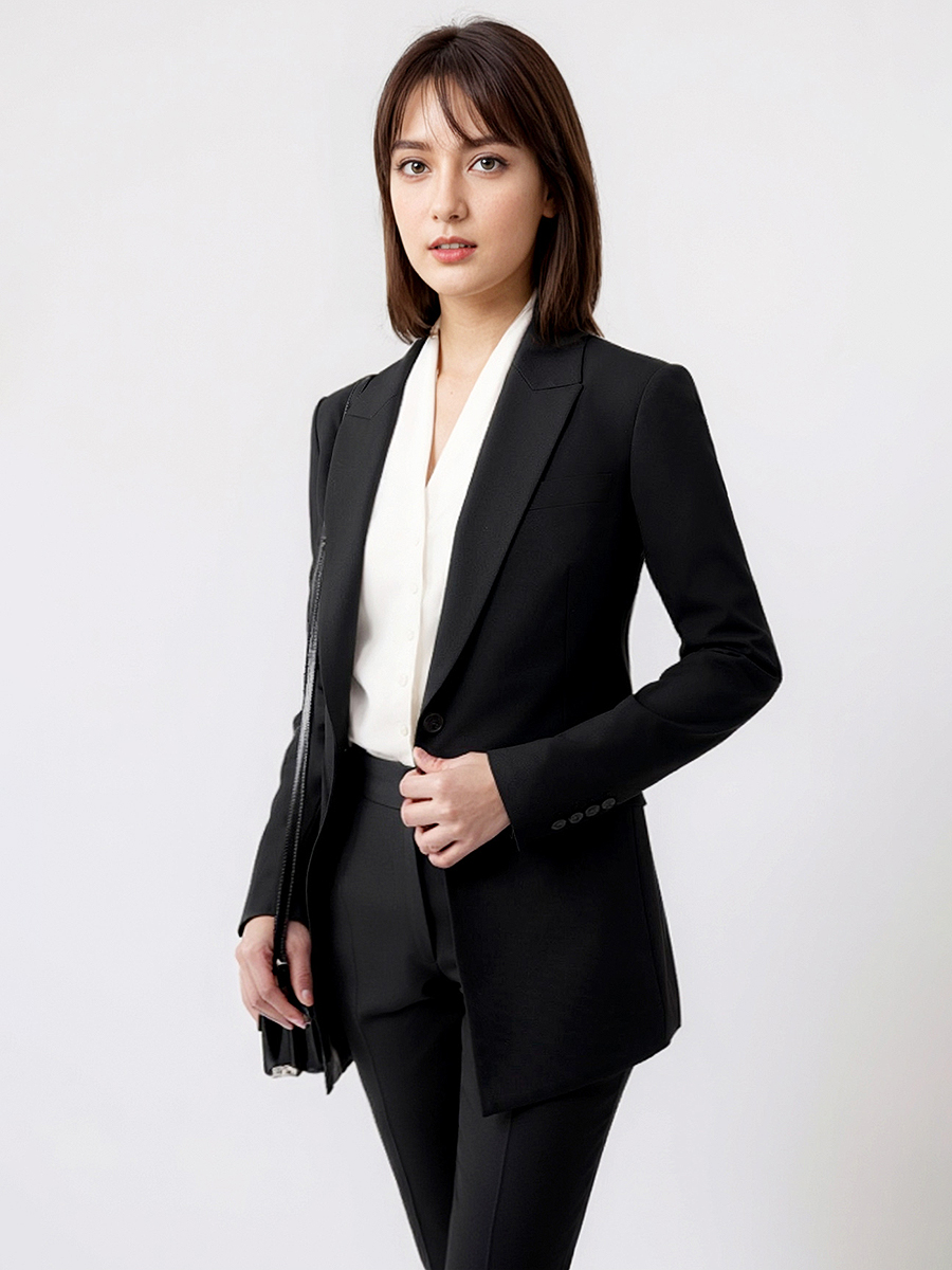 Garnitury damskie Zestaw Maryn – Women Formal Wear With Black Blazer recenzja i cena