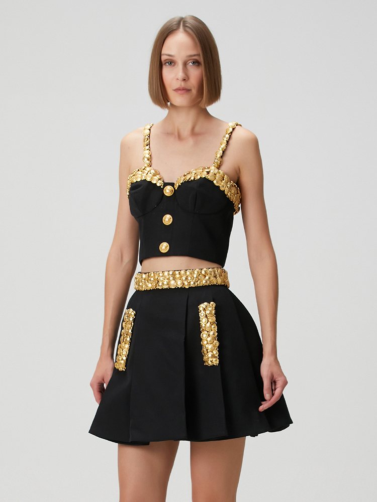 Czarny dwuczęściowy zestaw VC: – Women Formal Wear Set recenzja i cena
