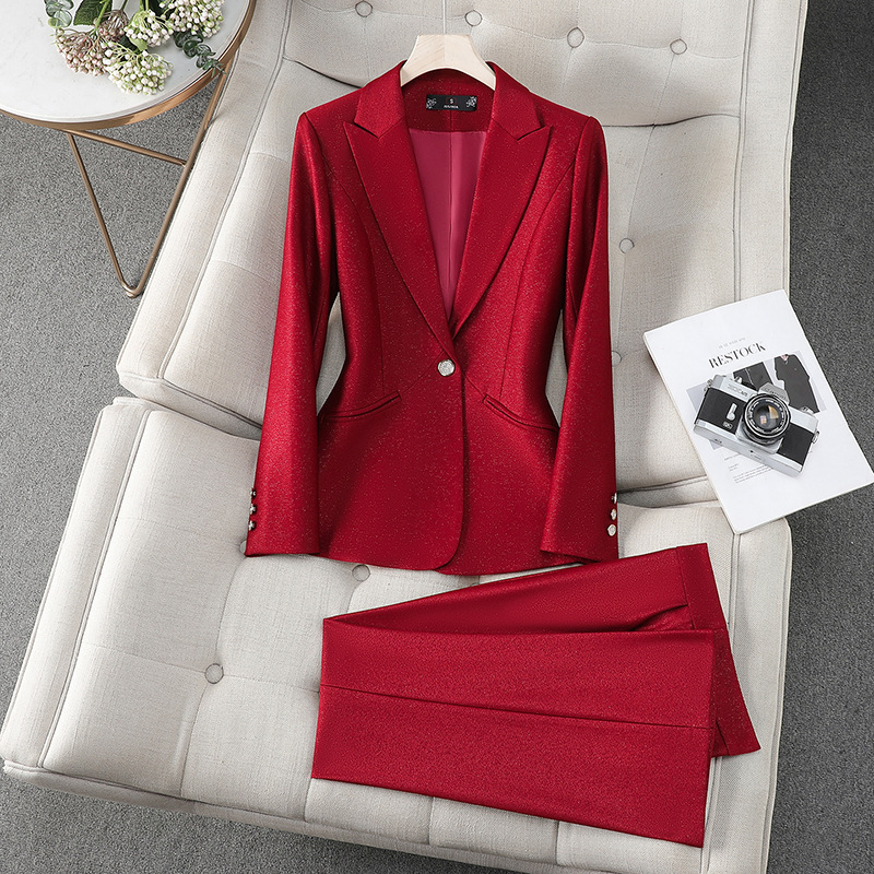 Damski elegancki garnitur biur – Women Formal Wear With Black Blazer recenzja i cena