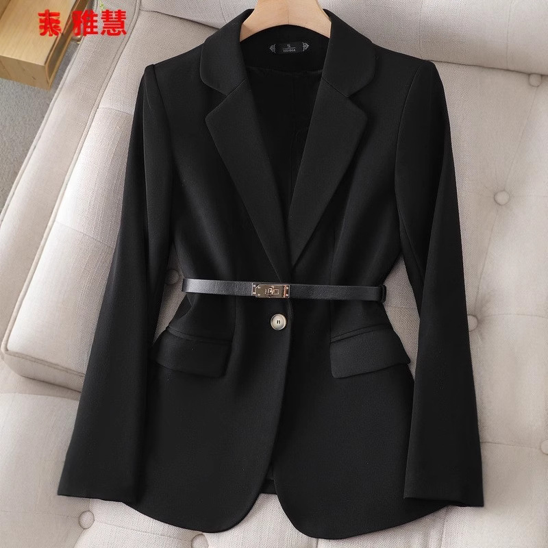 Żakiet damski do biura, maryna – Women Formal Wear With Black Blazer recenzja i cena