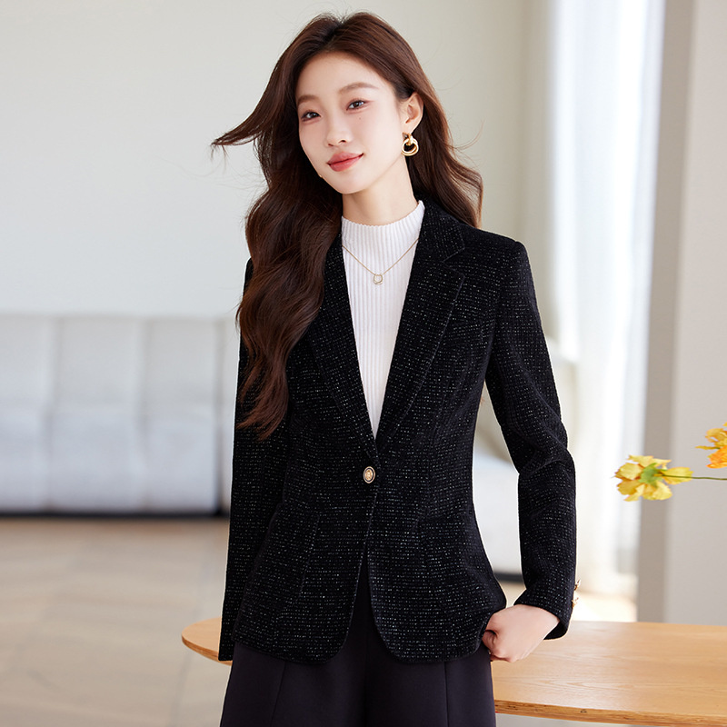 Damska marynarka, płaszcz, cza – Women Formal Wear With Black Blazer recenzja i cena