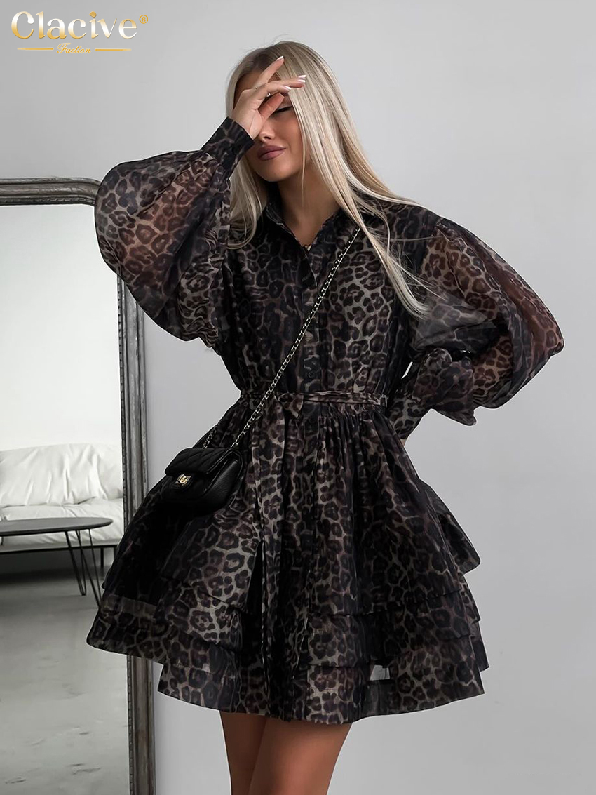 Clacive Fashion Leopard Print  – Women Formal Wear Zara recenzja i cena