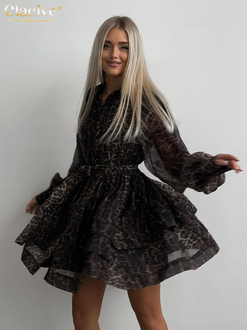 Clacive Fashion Leopard Print  – Women Formal Wear Zara recenzja i cena